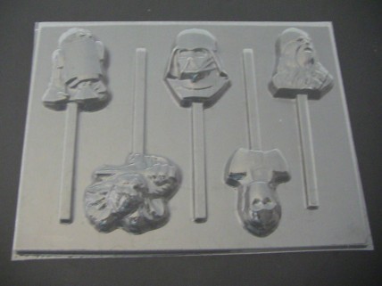 523sp Star Wonders Classic Chocolate or Hard Candy Lollipop Mold